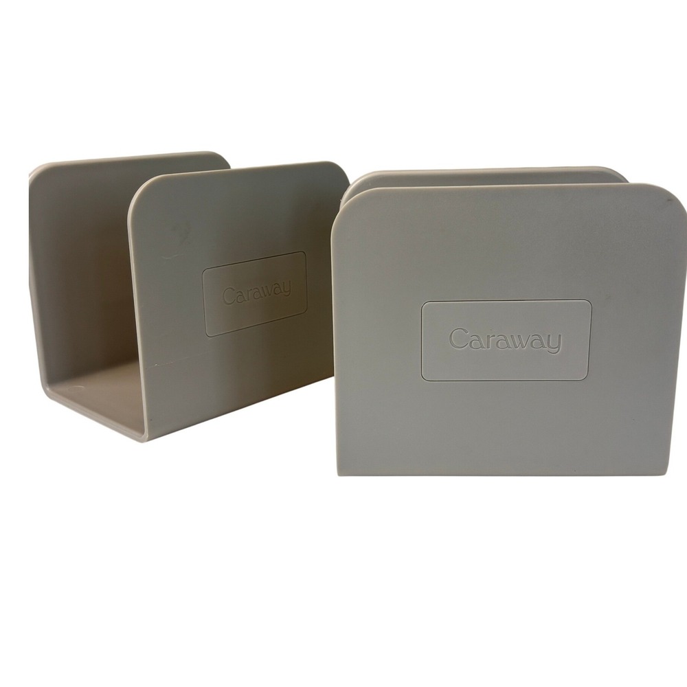 Caraway Pan Organizer Gray Magnetic Modular Kitchen Storage Rack 2pc